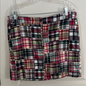 Tommy Hilfiger Patchwork Plaid Mini Skirt